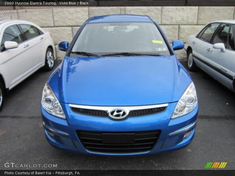 Vivid Blue / Black 2009 Hyundai Elantra Touring