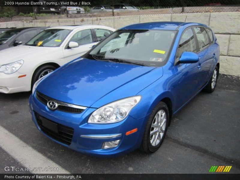 Vivid Blue / Black 2009 Hyundai Elantra Touring