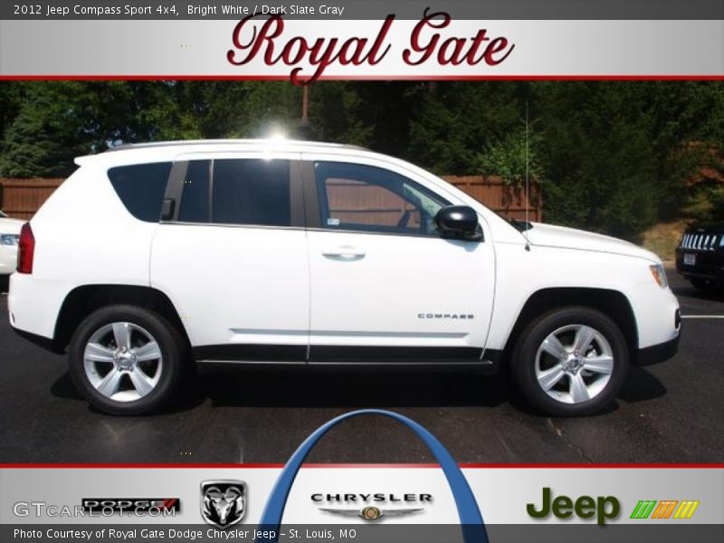 Bright White / Dark Slate Gray 2012 Jeep Compass Sport 4x4