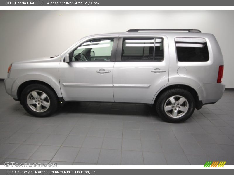 Alabaster Silver Metallic / Gray 2011 Honda Pilot EX-L