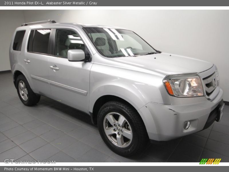 Alabaster Silver Metallic / Gray 2011 Honda Pilot EX-L
