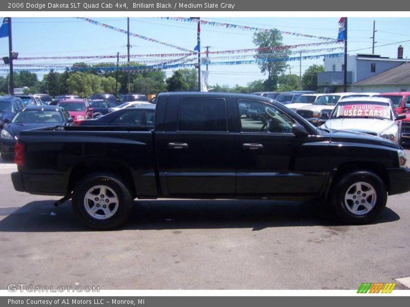Brilliant Black / Medium Slate Gray 2006 Dodge Dakota SLT Quad Cab 4x4