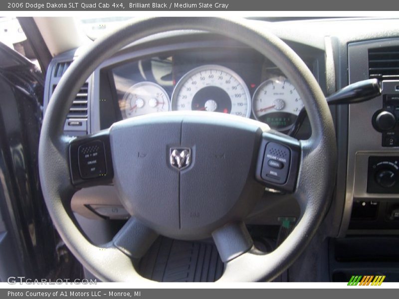 Brilliant Black / Medium Slate Gray 2006 Dodge Dakota SLT Quad Cab 4x4