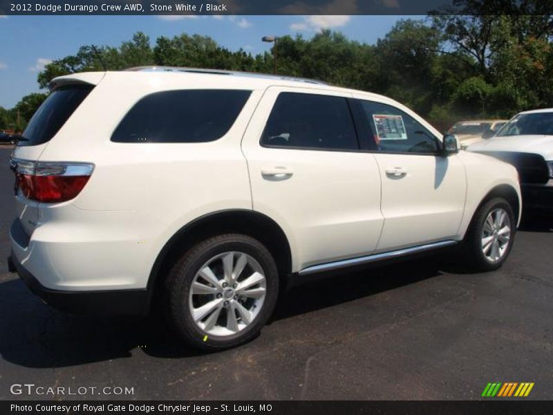 Stone White / Black 2012 Dodge Durango Crew AWD