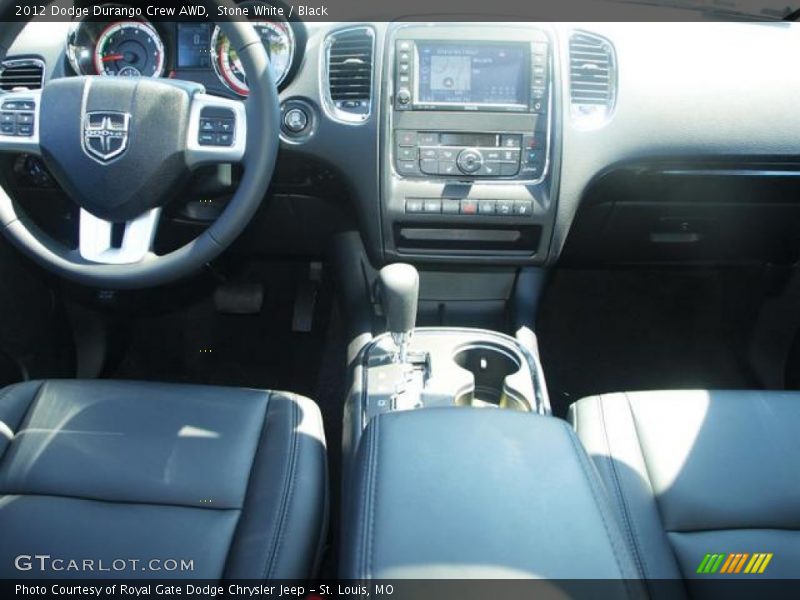 Stone White / Black 2012 Dodge Durango Crew AWD