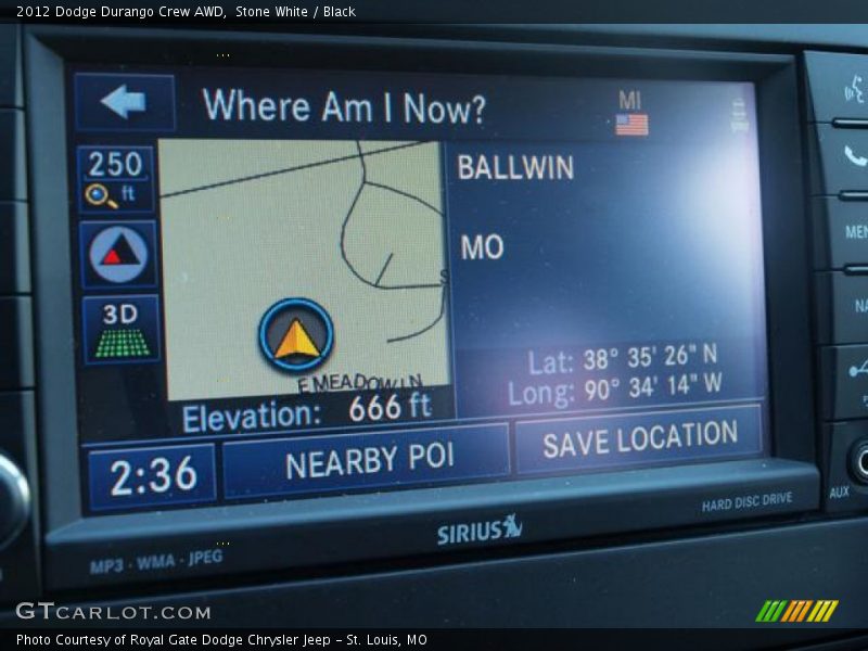 Stone White / Black 2012 Dodge Durango Crew AWD