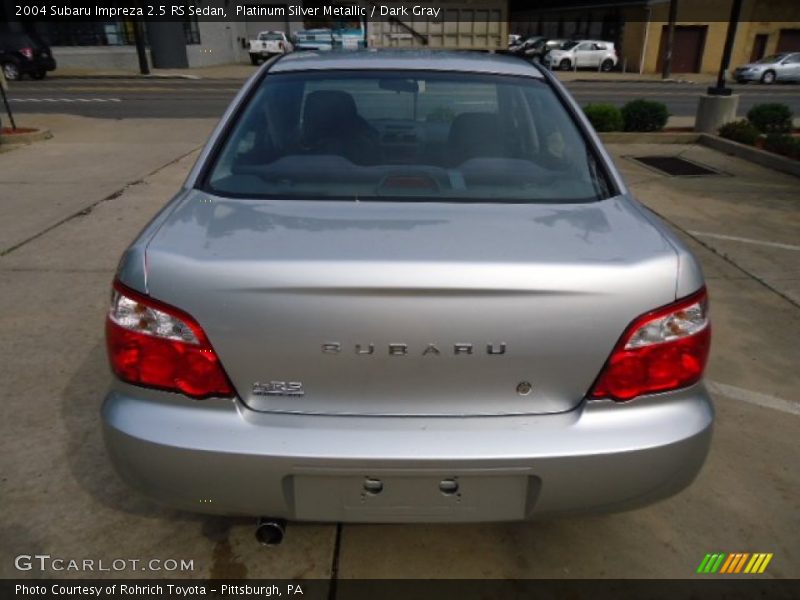 Platinum Silver Metallic / Dark Gray 2004 Subaru Impreza 2.5 RS Sedan