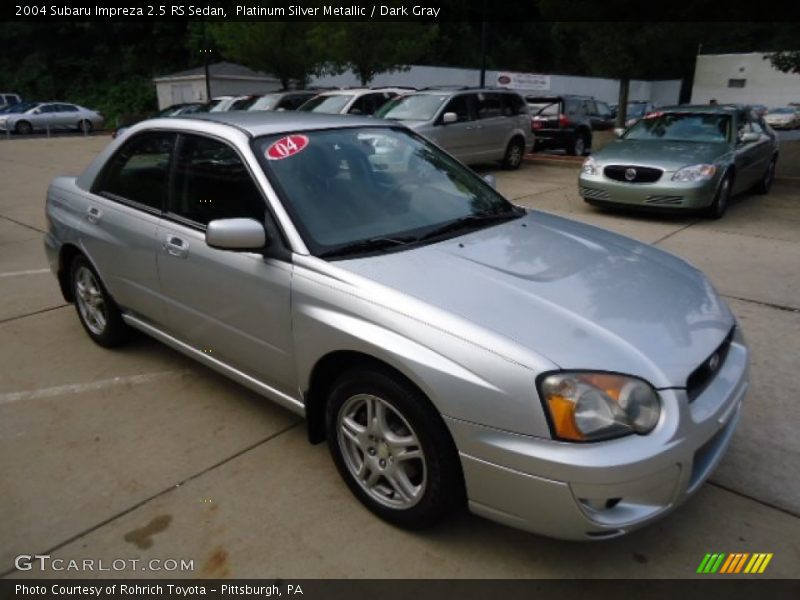 Platinum Silver Metallic / Dark Gray 2004 Subaru Impreza 2.5 RS Sedan