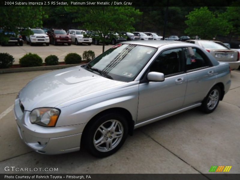 Platinum Silver Metallic / Dark Gray 2004 Subaru Impreza 2.5 RS Sedan