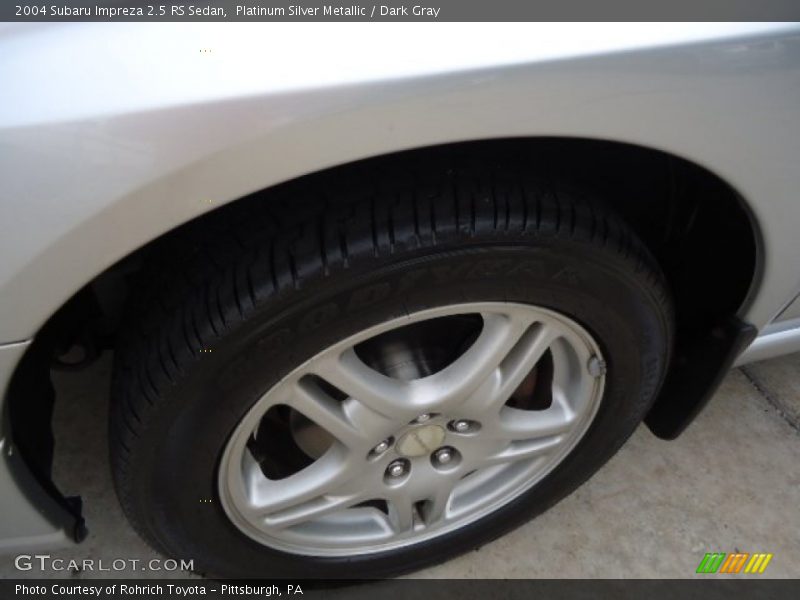 Platinum Silver Metallic / Dark Gray 2004 Subaru Impreza 2.5 RS Sedan