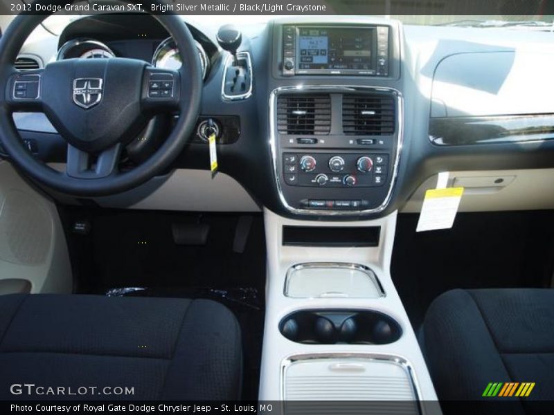 Bright Silver Metallic / Black/Light Graystone 2012 Dodge Grand Caravan SXT