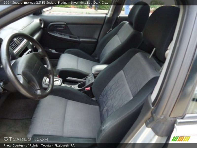 Platinum Silver Metallic / Dark Gray 2004 Subaru Impreza 2.5 RS Sedan