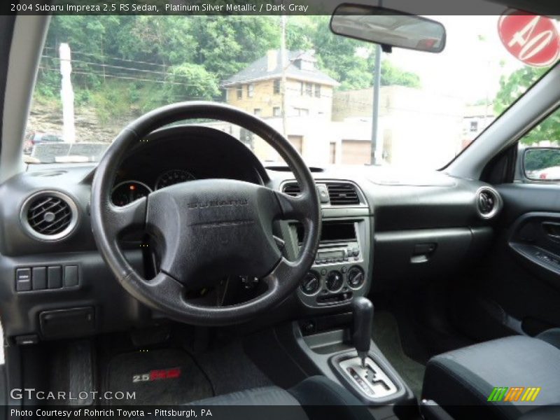 Platinum Silver Metallic / Dark Gray 2004 Subaru Impreza 2.5 RS Sedan