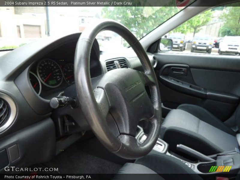 Platinum Silver Metallic / Dark Gray 2004 Subaru Impreza 2.5 RS Sedan