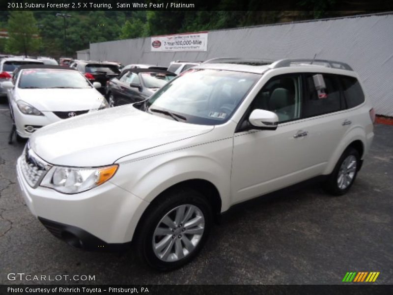 Satin White Pearl / Platinum 2011 Subaru Forester 2.5 X Touring