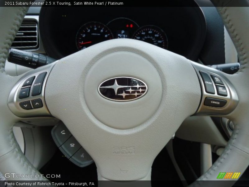 Satin White Pearl / Platinum 2011 Subaru Forester 2.5 X Touring