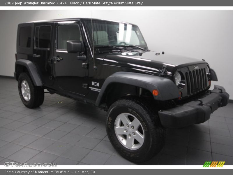 Black / Dark Slate Gray/Medium Slate Gray 2009 Jeep Wrangler Unlimited X 4x4