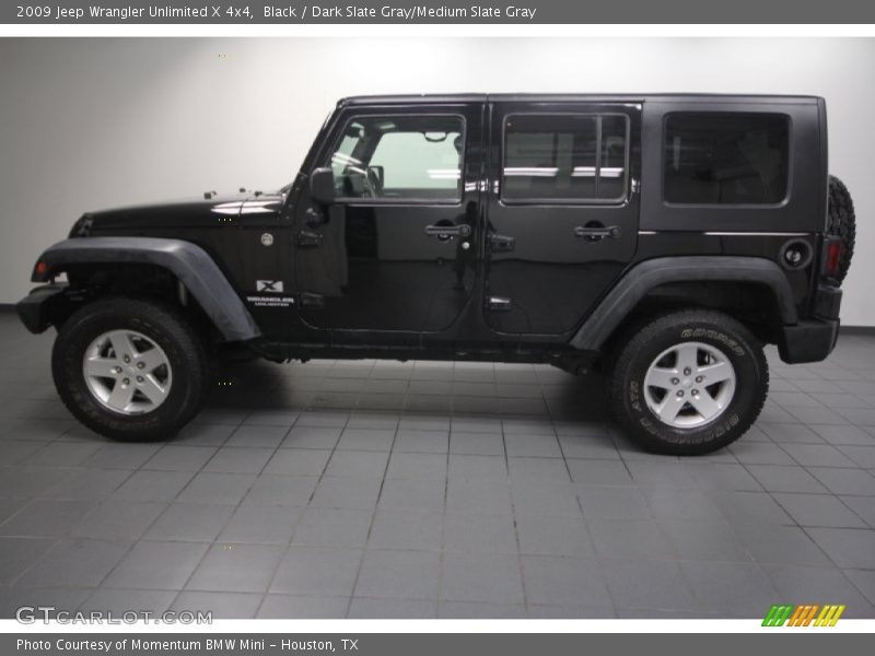 Black / Dark Slate Gray/Medium Slate Gray 2009 Jeep Wrangler Unlimited X 4x4