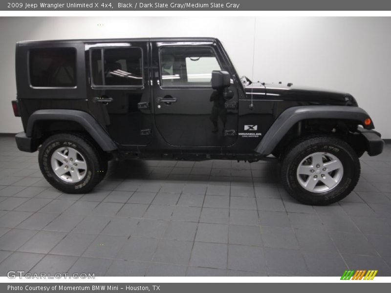 Black / Dark Slate Gray/Medium Slate Gray 2009 Jeep Wrangler Unlimited X 4x4