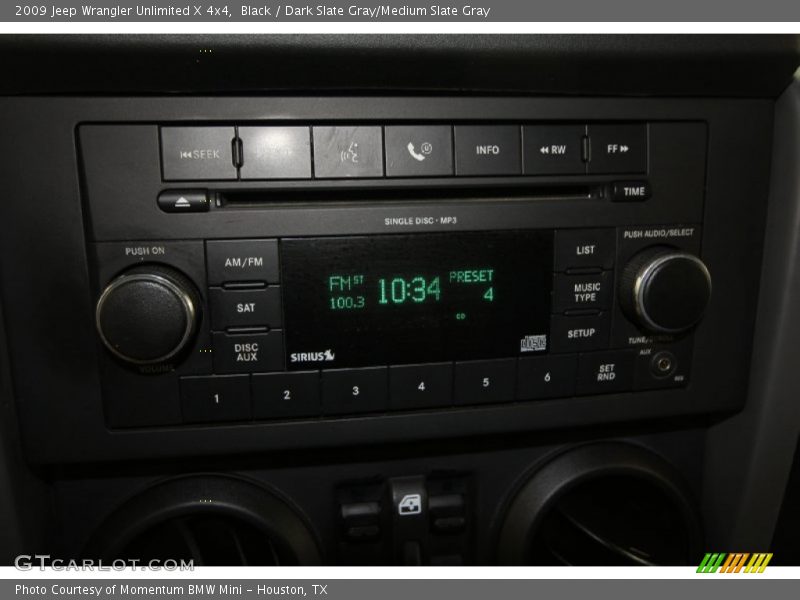 Black / Dark Slate Gray/Medium Slate Gray 2009 Jeep Wrangler Unlimited X 4x4