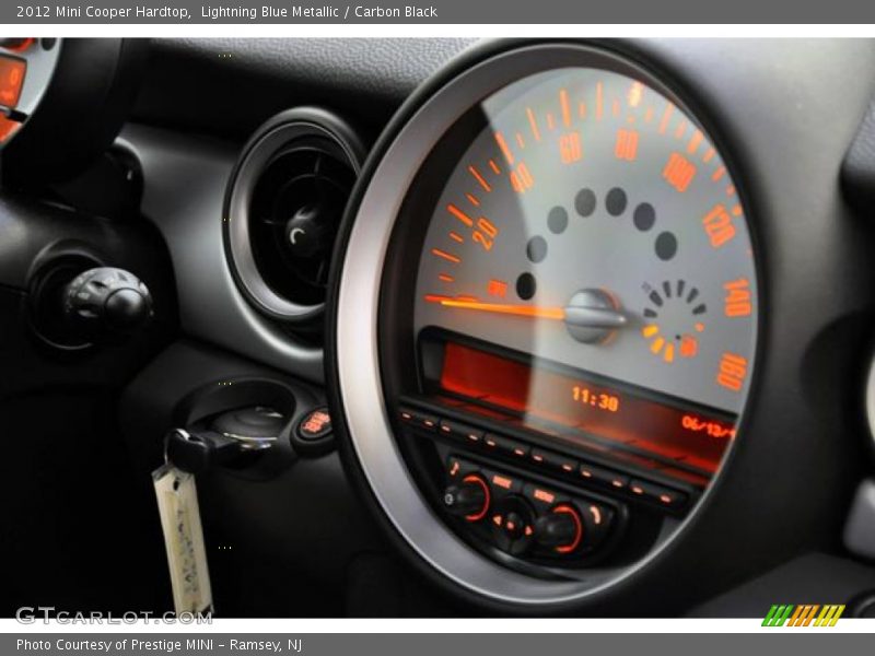 Lightning Blue Metallic / Carbon Black 2012 Mini Cooper Hardtop