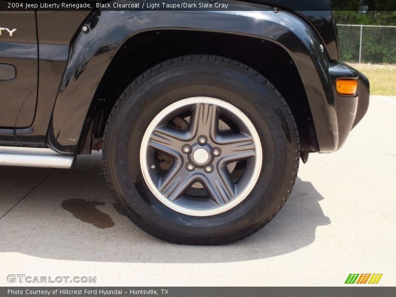 Black Clearcoat / Light Taupe/Dark Slate Gray 2004 Jeep Liberty Renegade