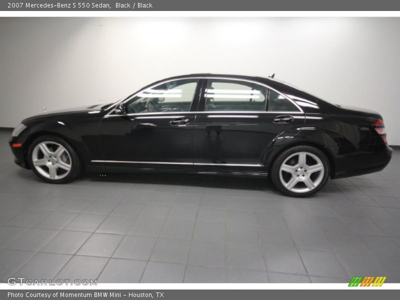 Black / Black 2007 Mercedes-Benz S 550 Sedan