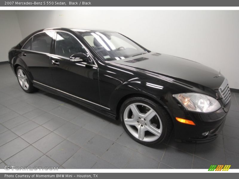 Black / Black 2007 Mercedes-Benz S 550 Sedan