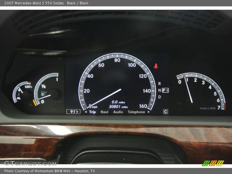 Black / Black 2007 Mercedes-Benz S 550 Sedan