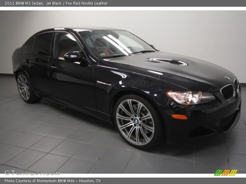 Jet Black / Fox Red Novillo Leather 2011 BMW M3 Sedan