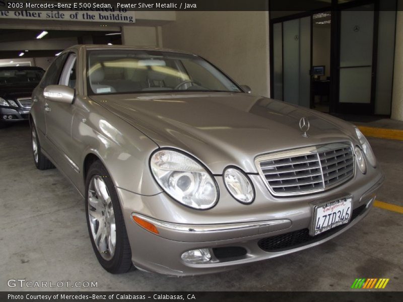 Pewter Silver Metallic / Java 2003 Mercedes-Benz E 500 Sedan