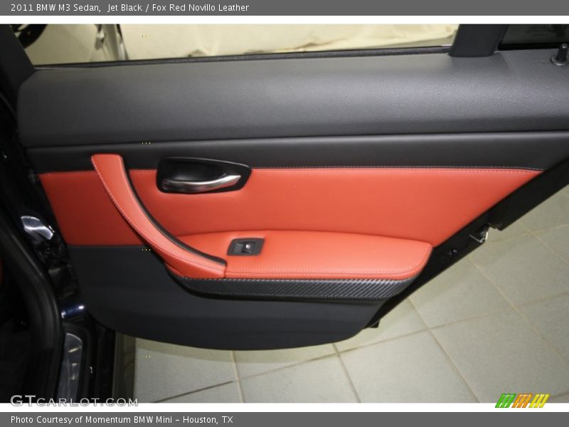 Jet Black / Fox Red Novillo Leather 2011 BMW M3 Sedan