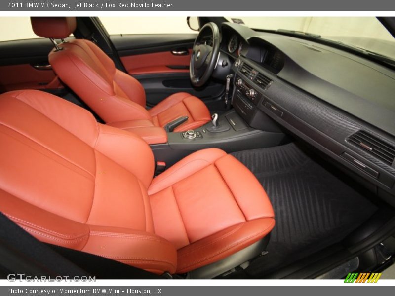 Jet Black / Fox Red Novillo Leather 2011 BMW M3 Sedan