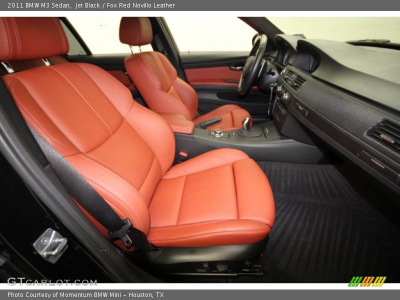 Jet Black / Fox Red Novillo Leather 2011 BMW M3 Sedan