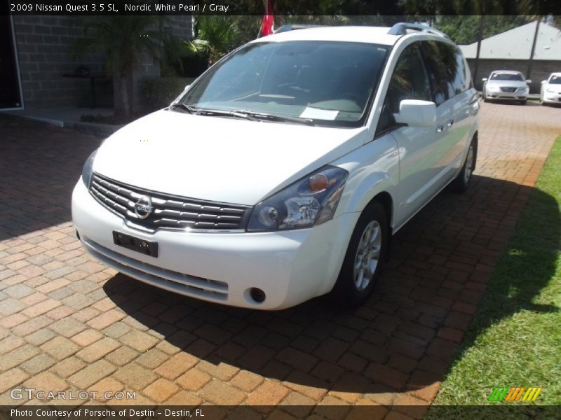 Nordic White Pearl / Gray 2009 Nissan Quest 3.5 SL