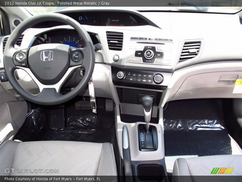 Polished Metal Metallic / Gray 2012 Honda Civic LX Coupe