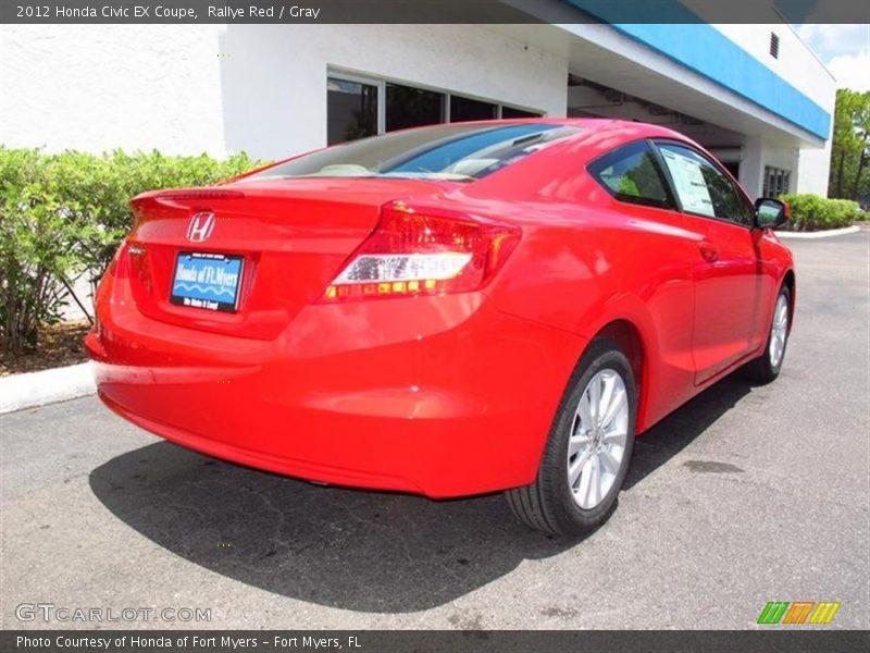 Rallye Red / Gray 2012 Honda Civic EX Coupe