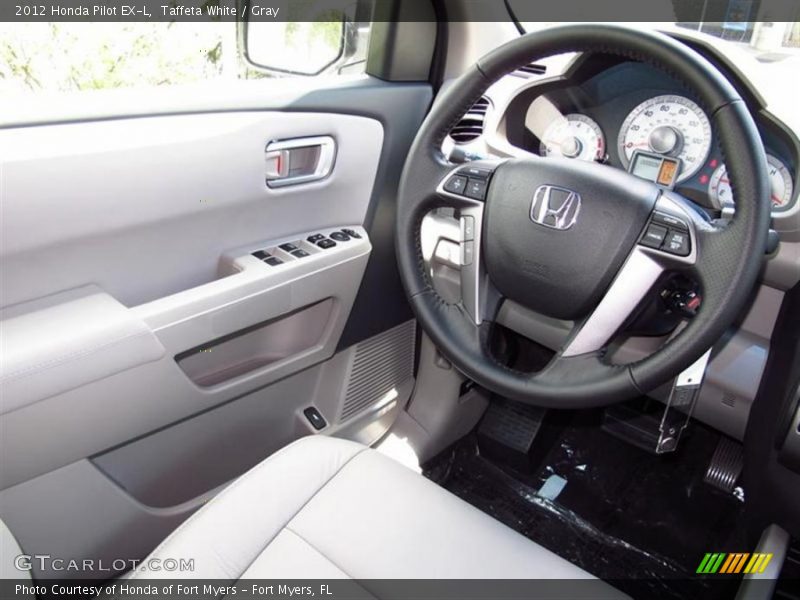 Taffeta White / Gray 2012 Honda Pilot EX-L