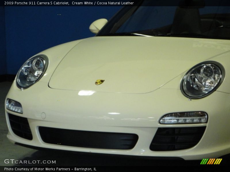 Cream White / Cocoa Natural Leather 2009 Porsche 911 Carrera S Cabriolet