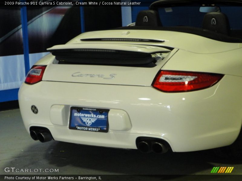 Cream White / Cocoa Natural Leather 2009 Porsche 911 Carrera S Cabriolet