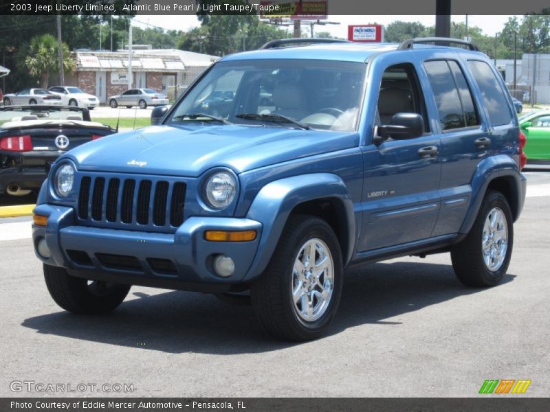Atlantic Blue Pearl / Light Taupe/Taupe 2003 Jeep Liberty Limited