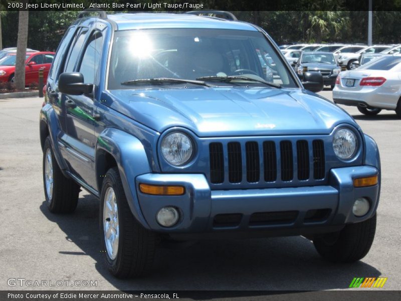 Atlantic Blue Pearl / Light Taupe/Taupe 2003 Jeep Liberty Limited