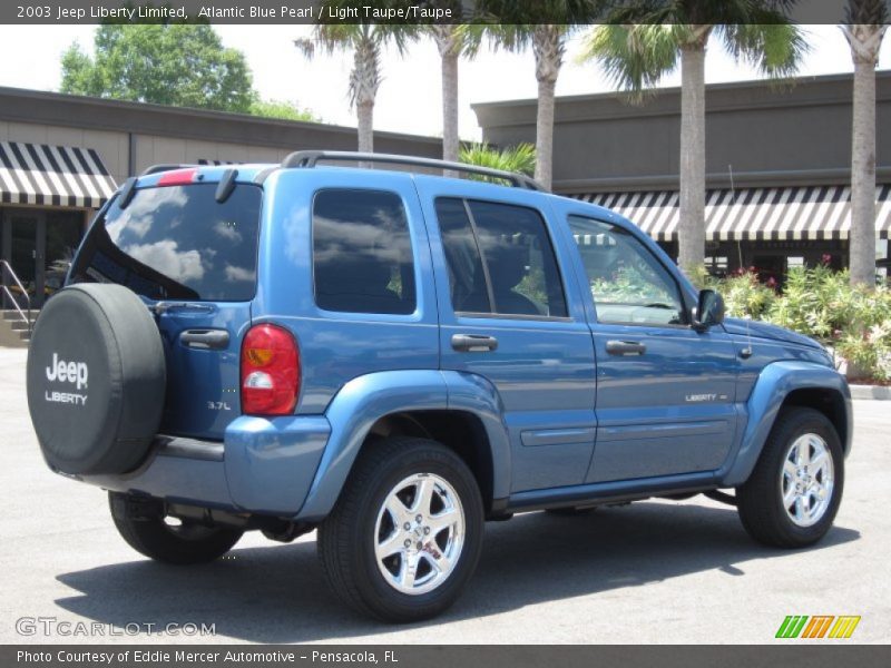 Atlantic Blue Pearl / Light Taupe/Taupe 2003 Jeep Liberty Limited