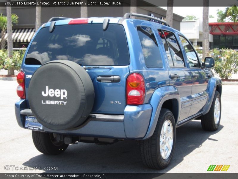 Atlantic Blue Pearl / Light Taupe/Taupe 2003 Jeep Liberty Limited