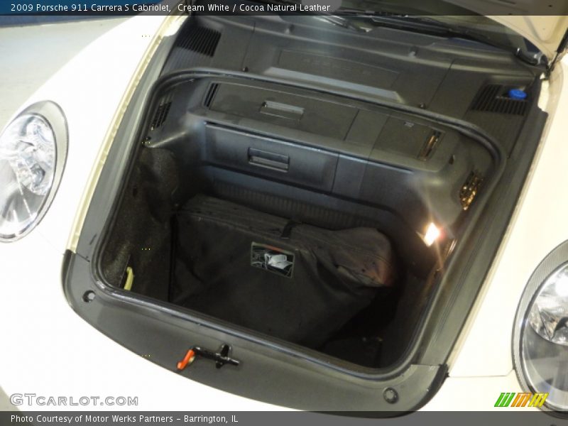 Cream White / Cocoa Natural Leather 2009 Porsche 911 Carrera S Cabriolet