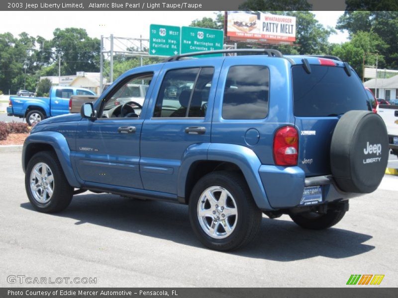 Atlantic Blue Pearl / Light Taupe/Taupe 2003 Jeep Liberty Limited
