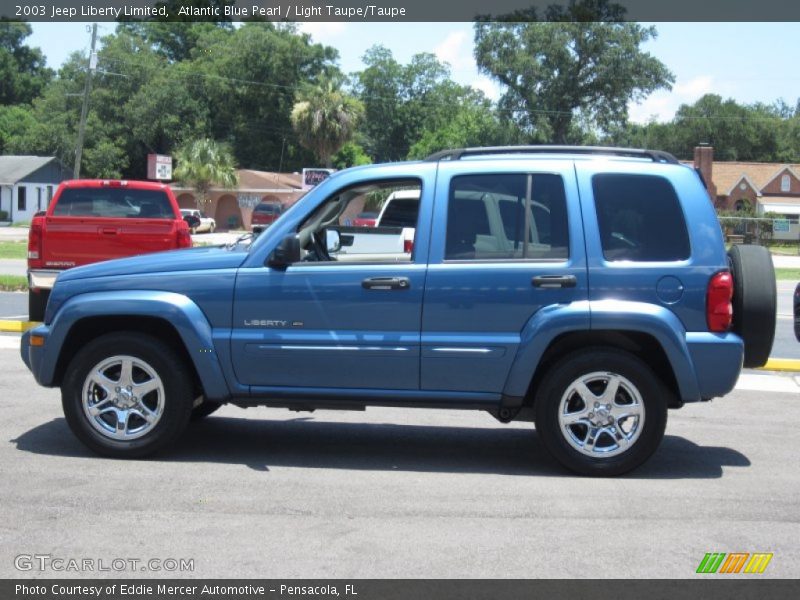 Atlantic Blue Pearl / Light Taupe/Taupe 2003 Jeep Liberty Limited