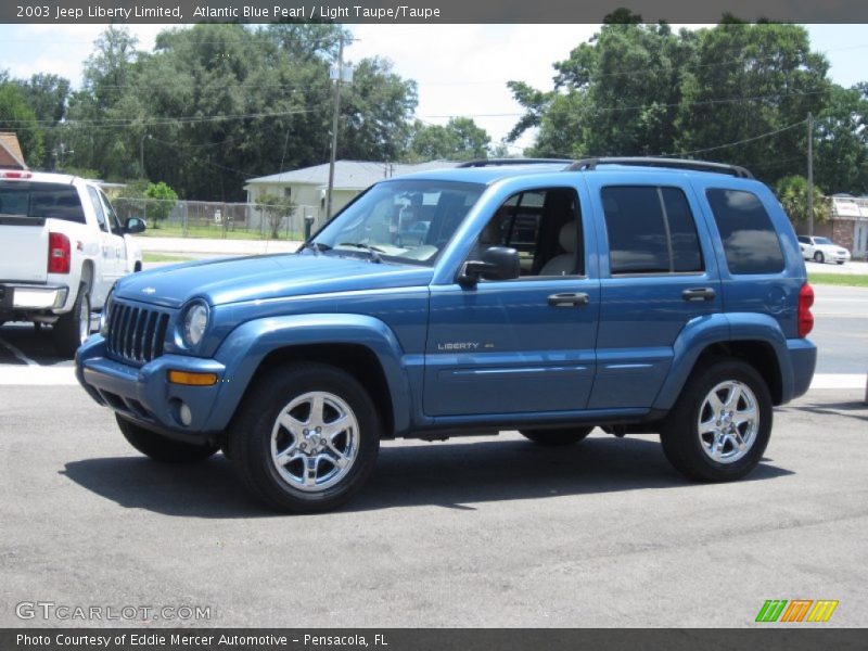 Atlantic Blue Pearl / Light Taupe/Taupe 2003 Jeep Liberty Limited