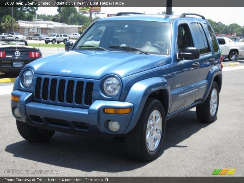 Atlantic Blue Pearl / Light Taupe/Taupe 2003 Jeep Liberty Limited