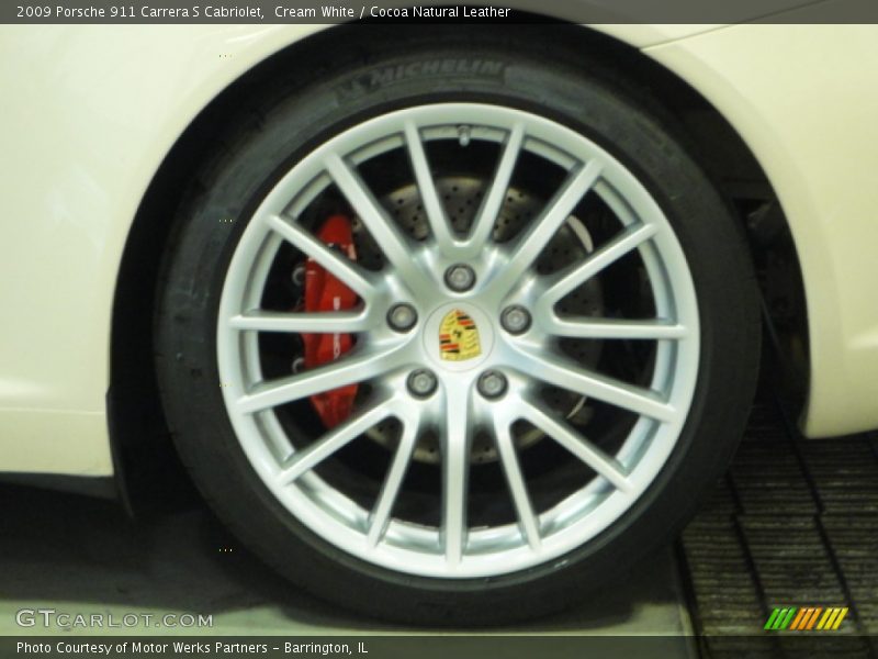 Cream White / Cocoa Natural Leather 2009 Porsche 911 Carrera S Cabriolet